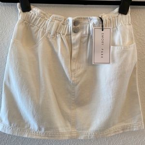 NWT Emory Park White Denim Skirt